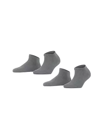 FALKE | Sneakersocken Happy 2er Pkg Light Grey | 